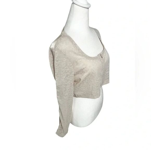 Victoria's Secret Zip Up Crop Top Light Pink leopard large - Picture 6 of 12